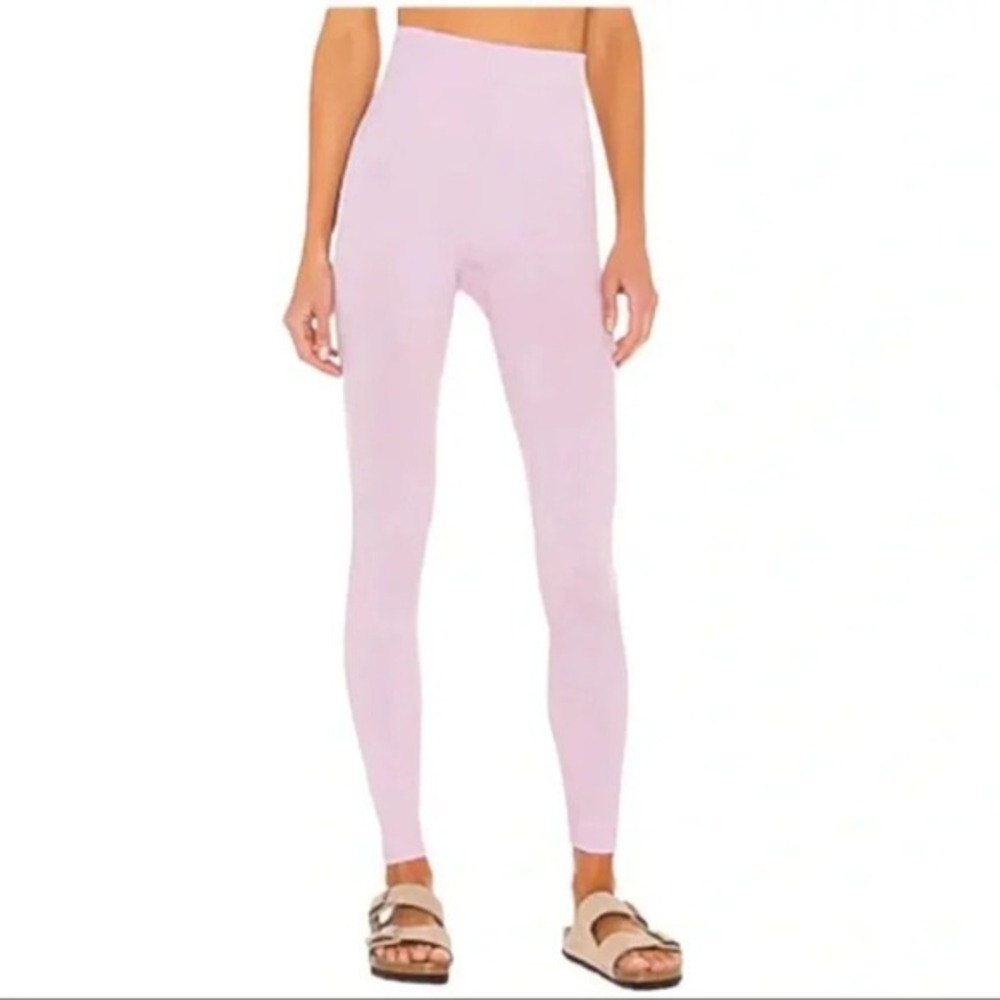 WEWOREWHAT Lilac High Rise Seamless Circular Knit Stretch Leggings Medium